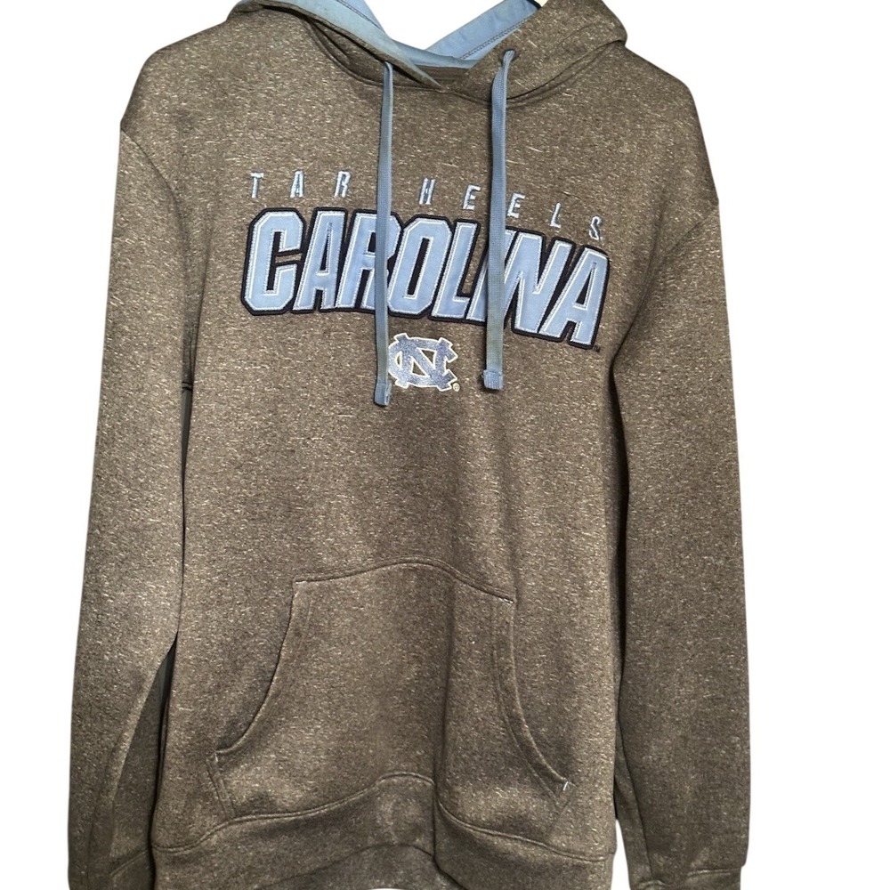 Champion UNC Tar Heels Carolina Hoodie Sweatshirt Grey Blue Mens Small